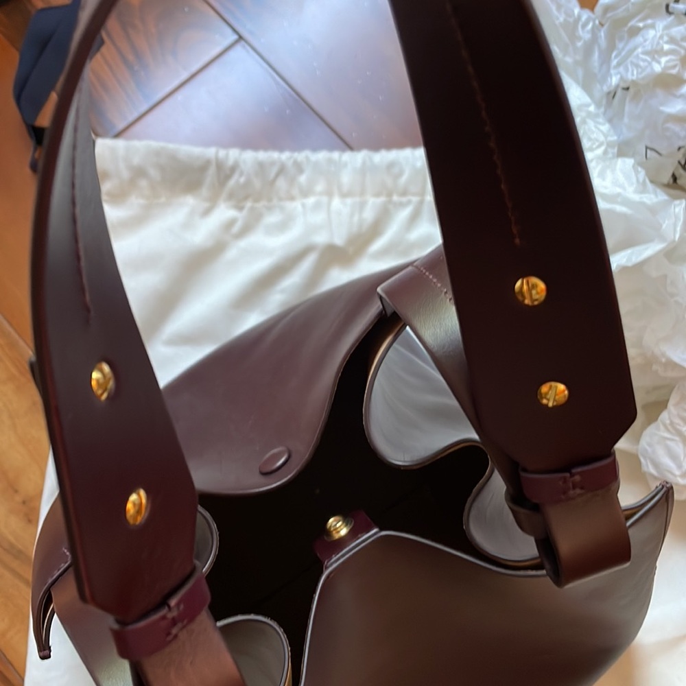 NWT Sophie Hulme Cube Tote Leather Brown - Picture 8 of 13